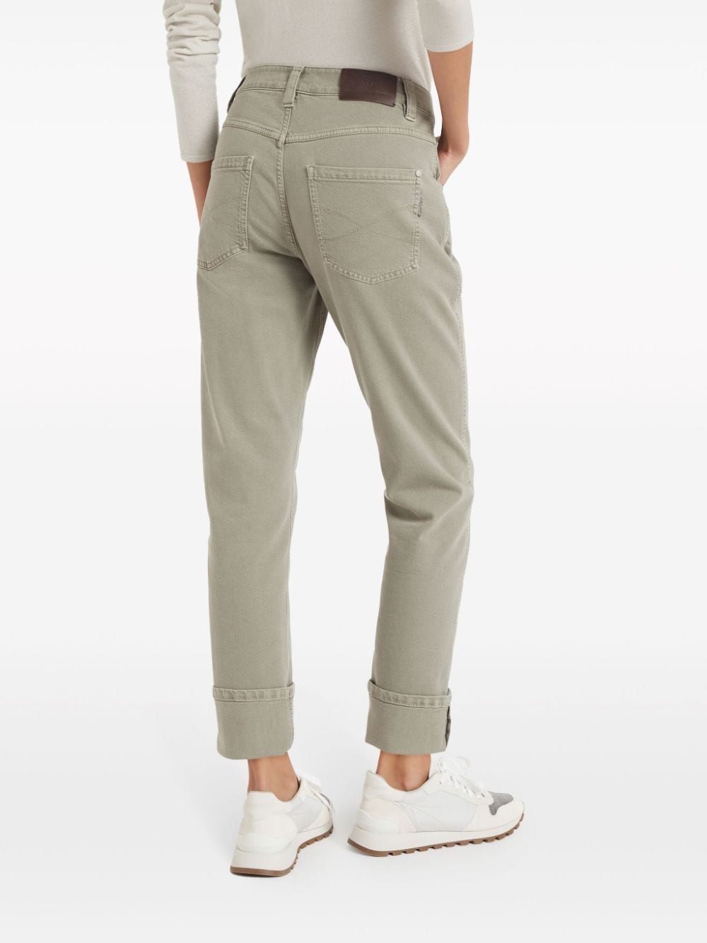 Monili-chain mid-rise straight-leg jeans - 4