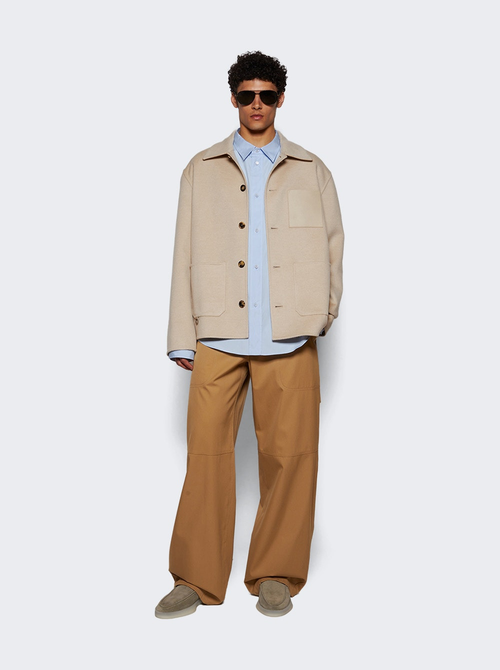 Workwear Jacket Light Beige Melange - 5