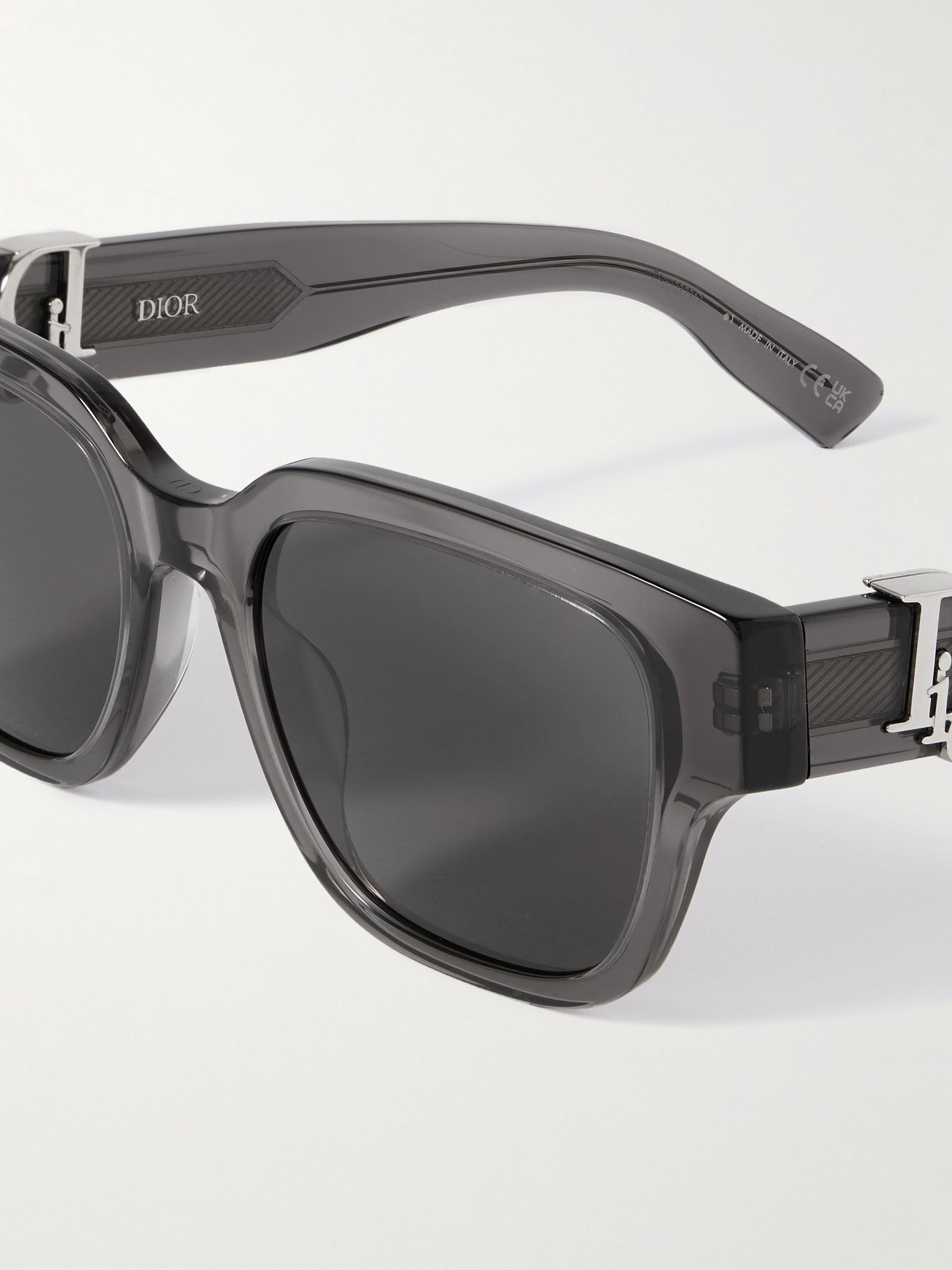DiorObliqueS1I Square-Frame Acetate Sunglasses Black - 3