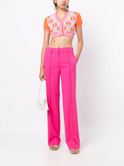 JACQUEMUS argyle-check-pattern cropped top outlook