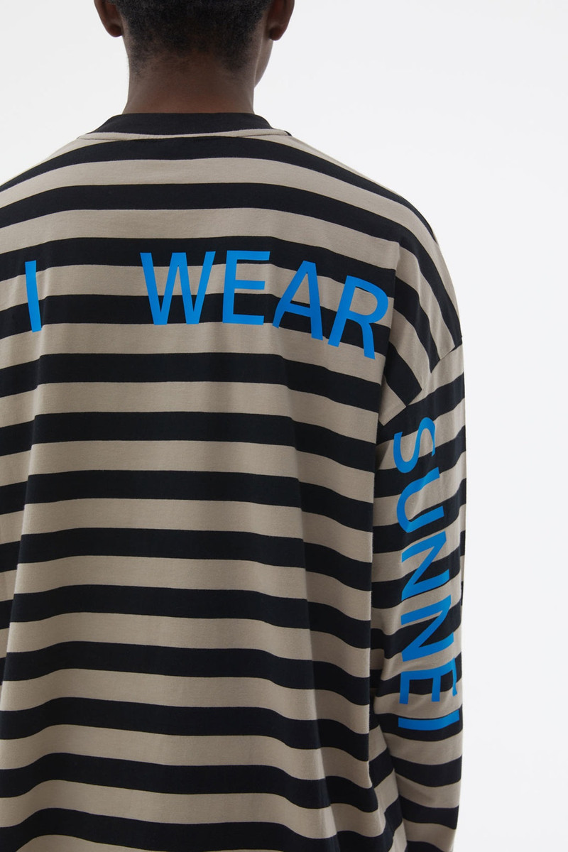 STRIPED 'EVERYDAY I WEAR SUNNEI' LONGSLEEVED T-SHIRT 8