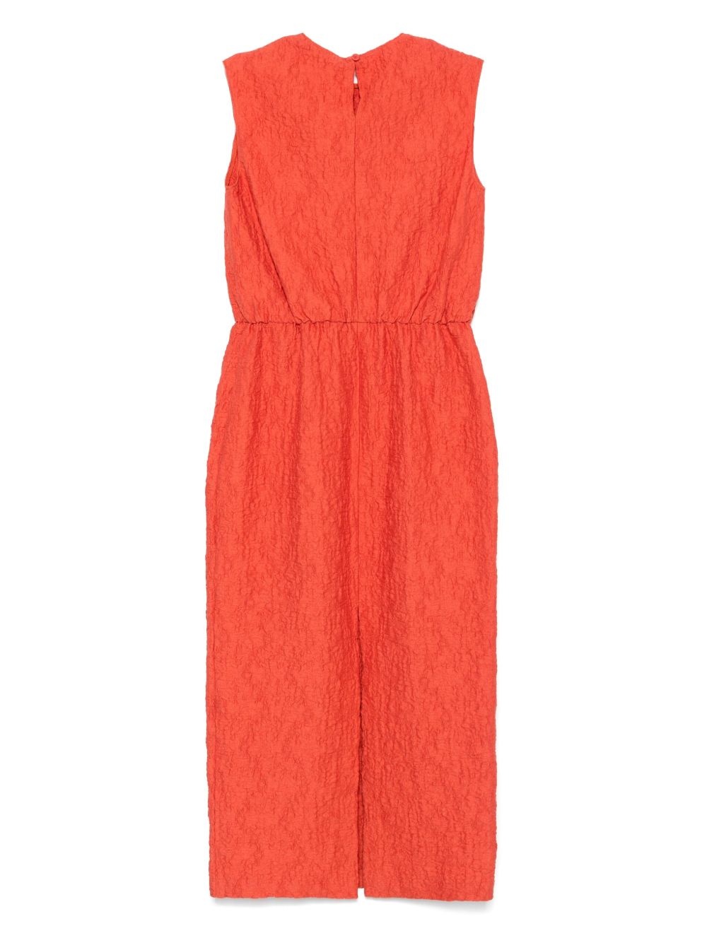 crinkled gathered midi dress - 2