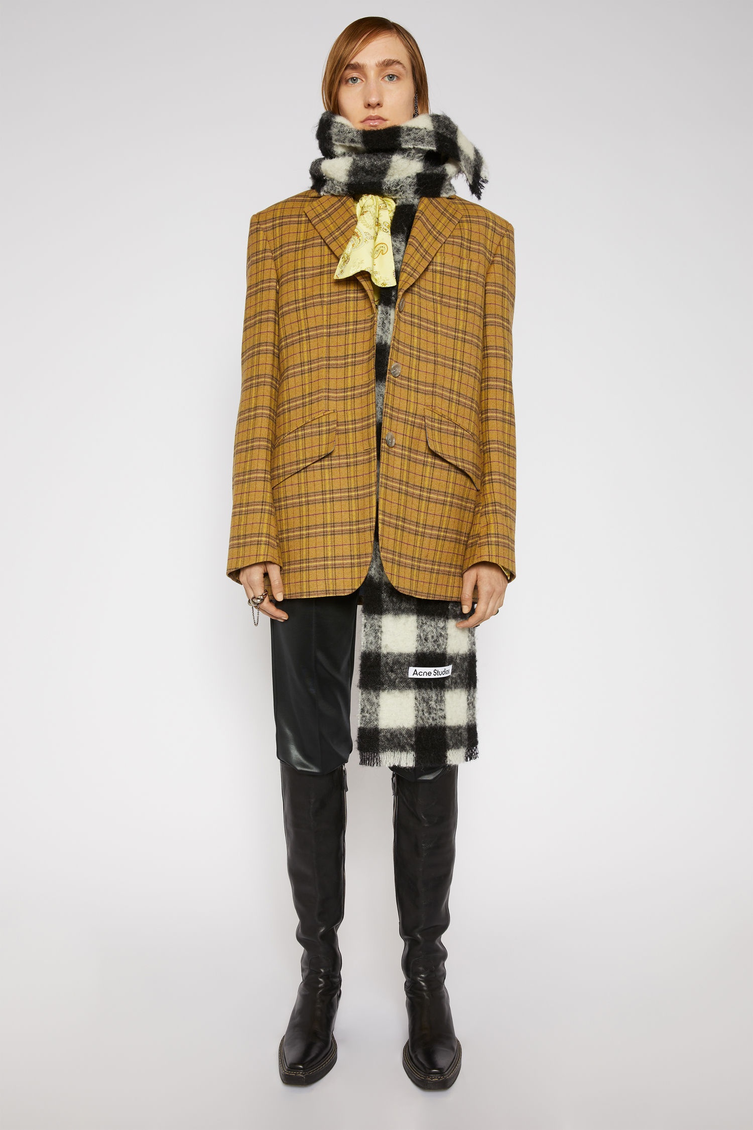 Checked suit jacket yellow/beige - 2