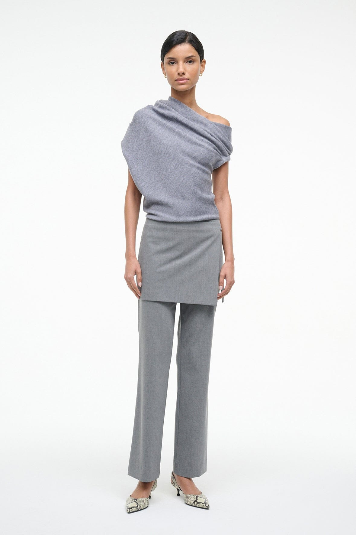 STAUD MABEL SWEATER HEATHER GREY - 6