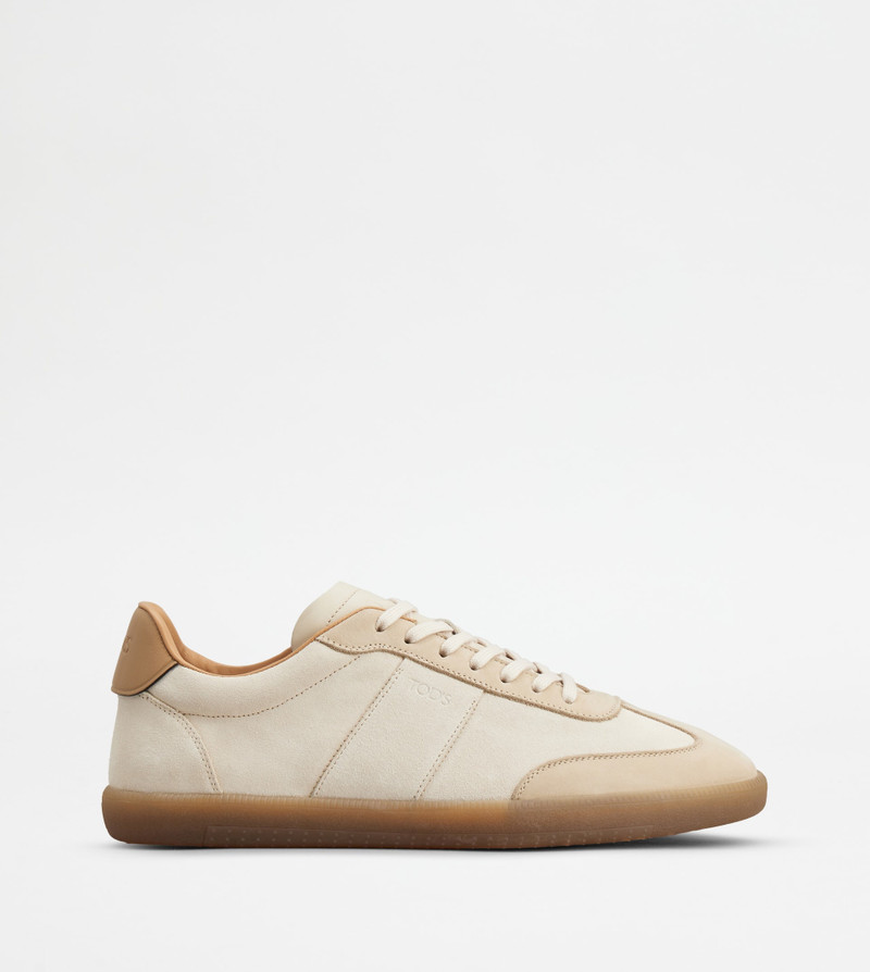 TOD'S TABS SNEAKERS IN NUBUCK - BEIGE, OFF WHITE 1