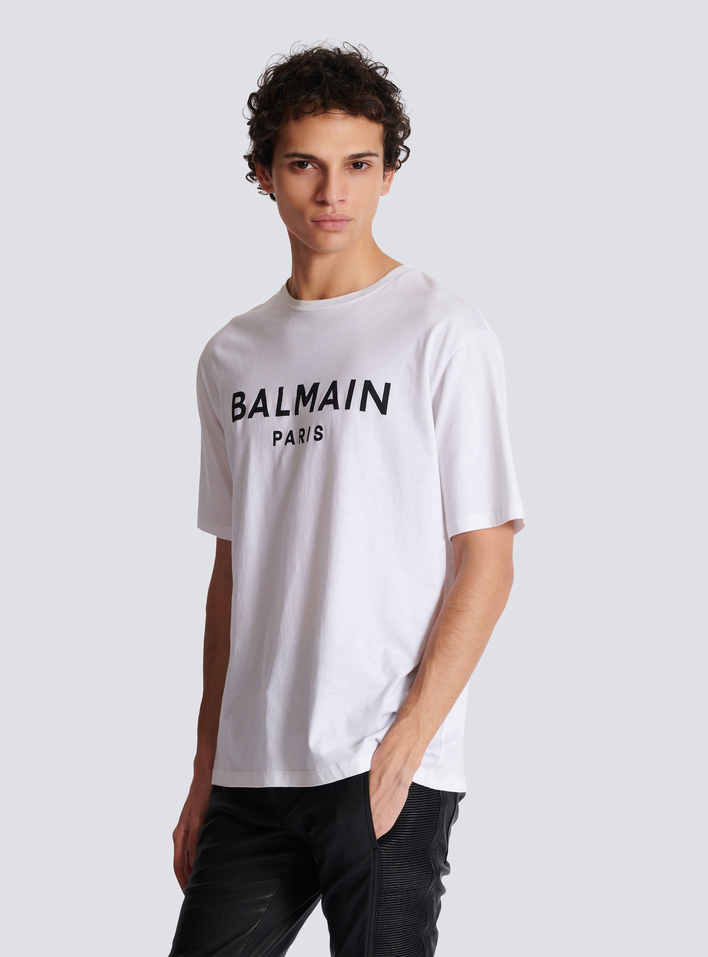 Printed Balmain Paris short-sleeved T-shirt - 6