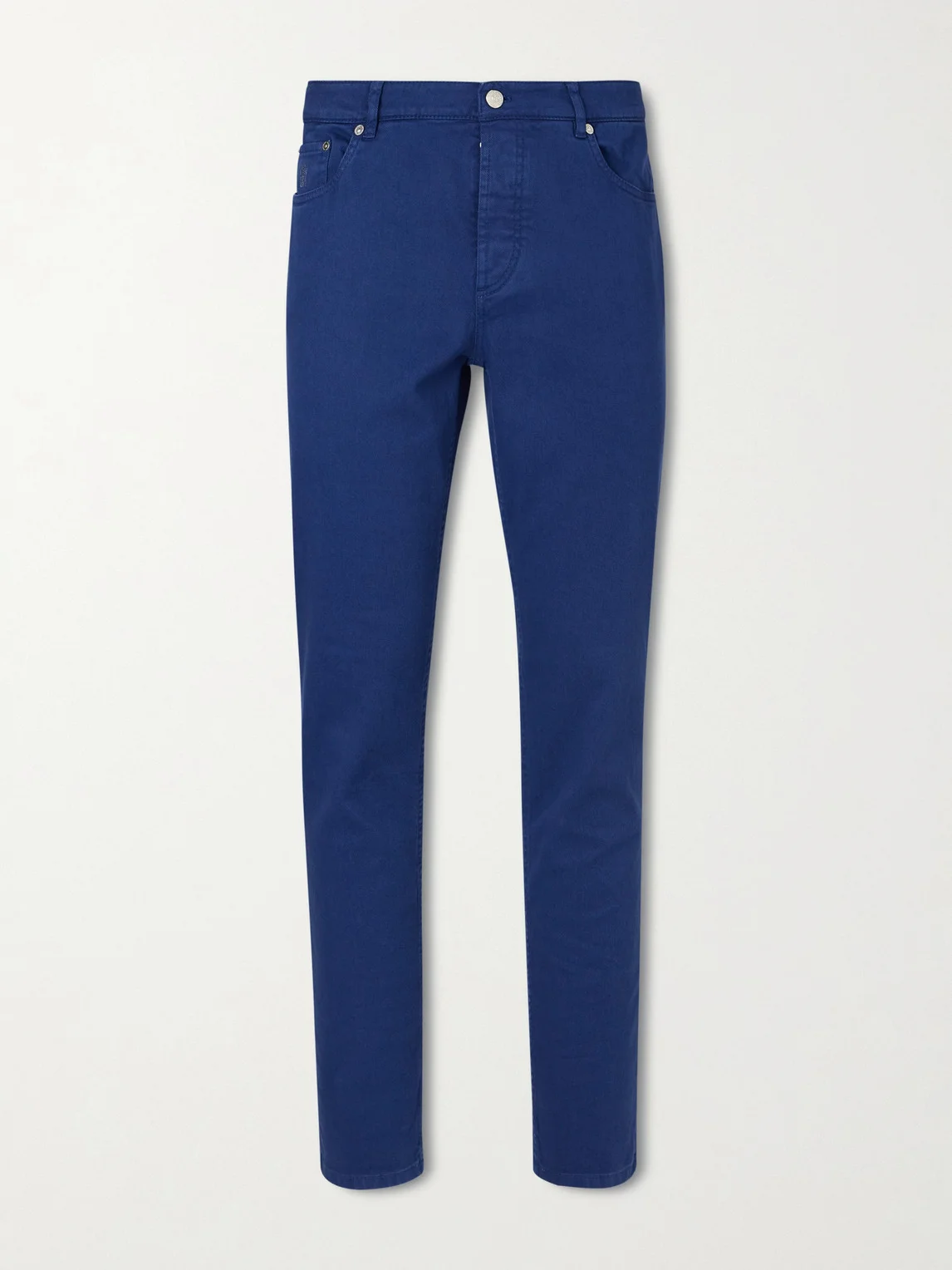 Slim-Fit Straight-Leg Logo-Embroidered Jeans - 1