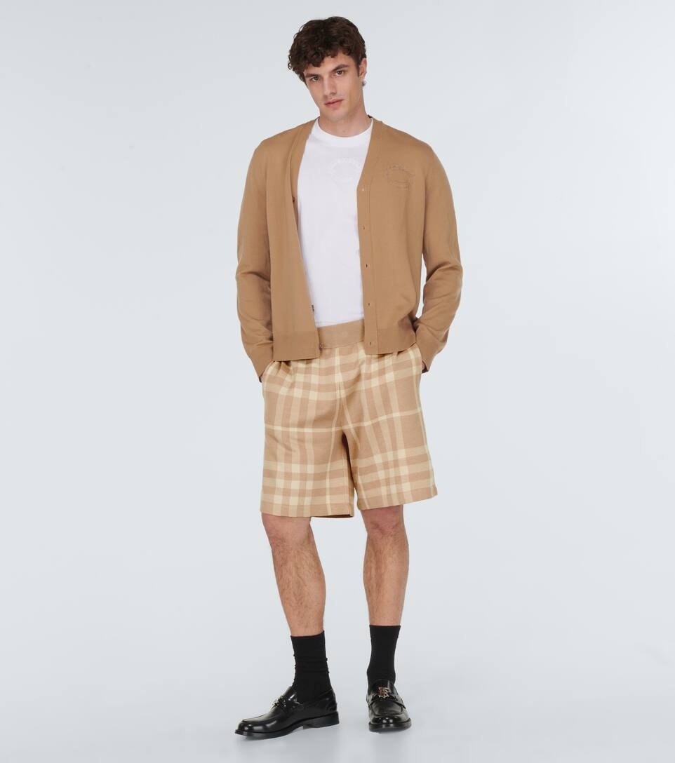 Burberry Check wool and silk biker shorts - 2