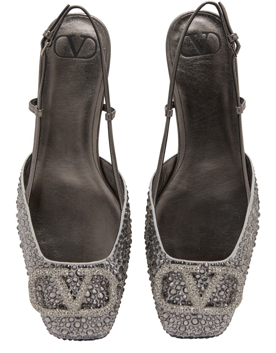 Vlogo signature rhinestone slingback - 5