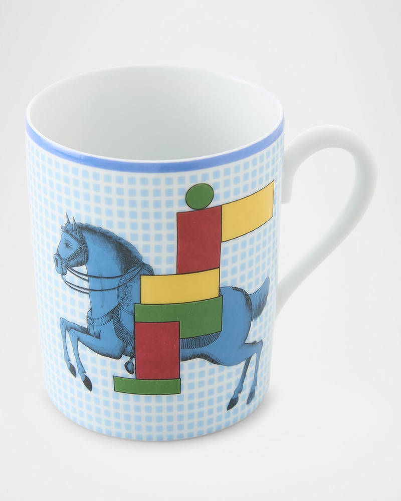 Cavalier En Formes N1 Bleu Mug 1