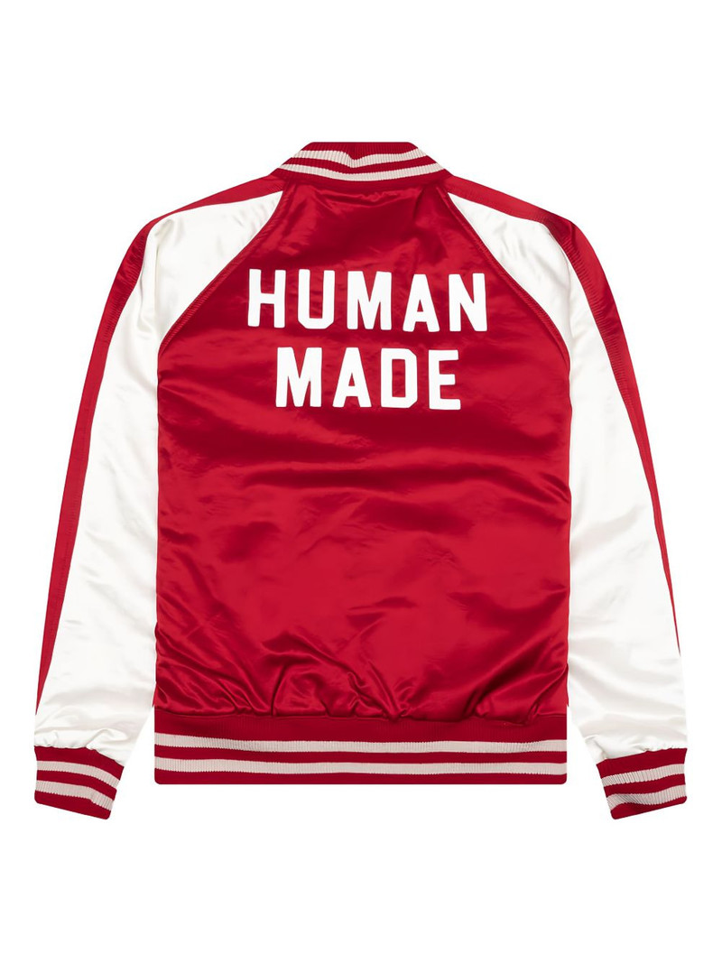 Human Made Stadium satin striped-trimjacket outlook