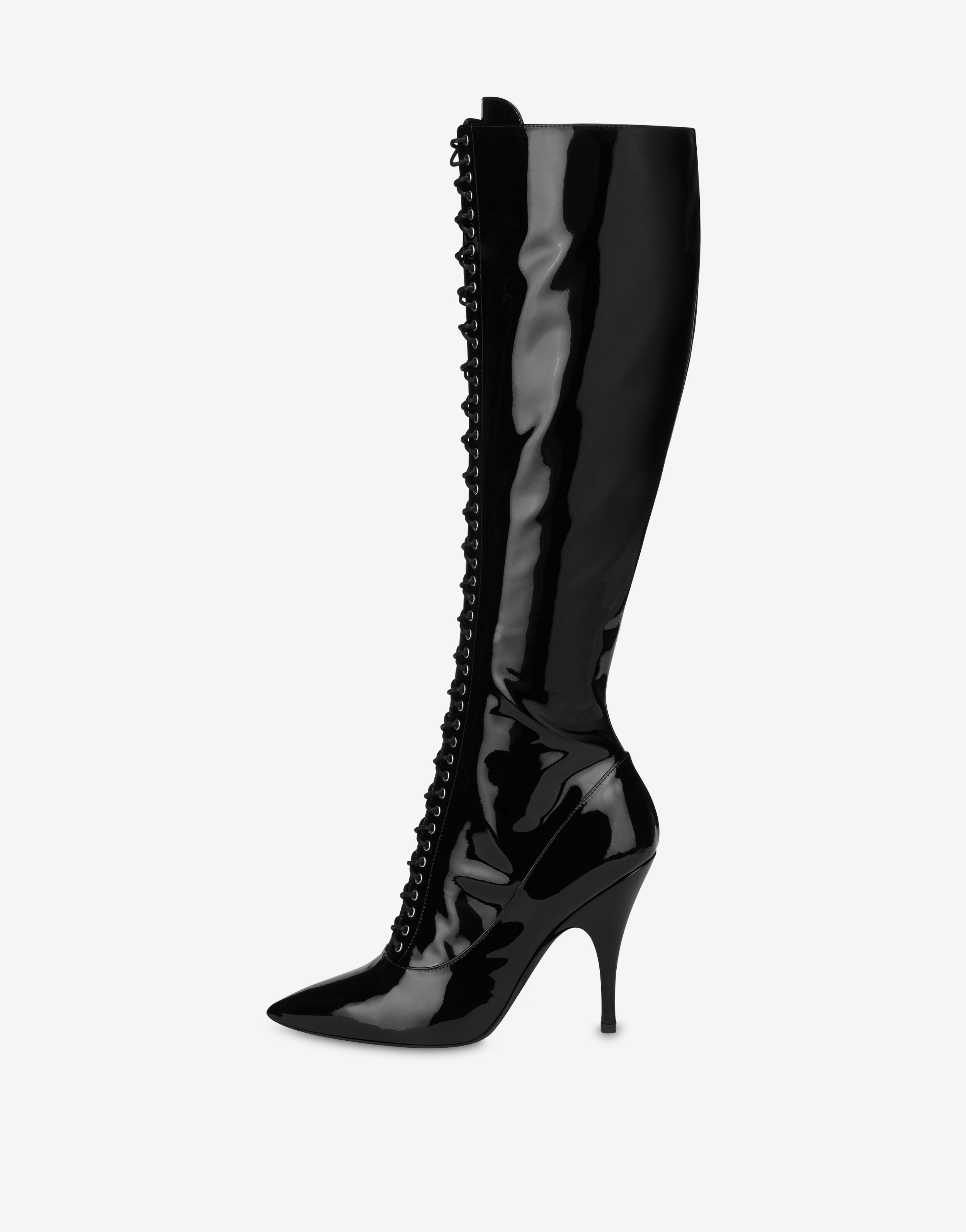 PATENT LEATHER LACE-UP BOOTS - 2