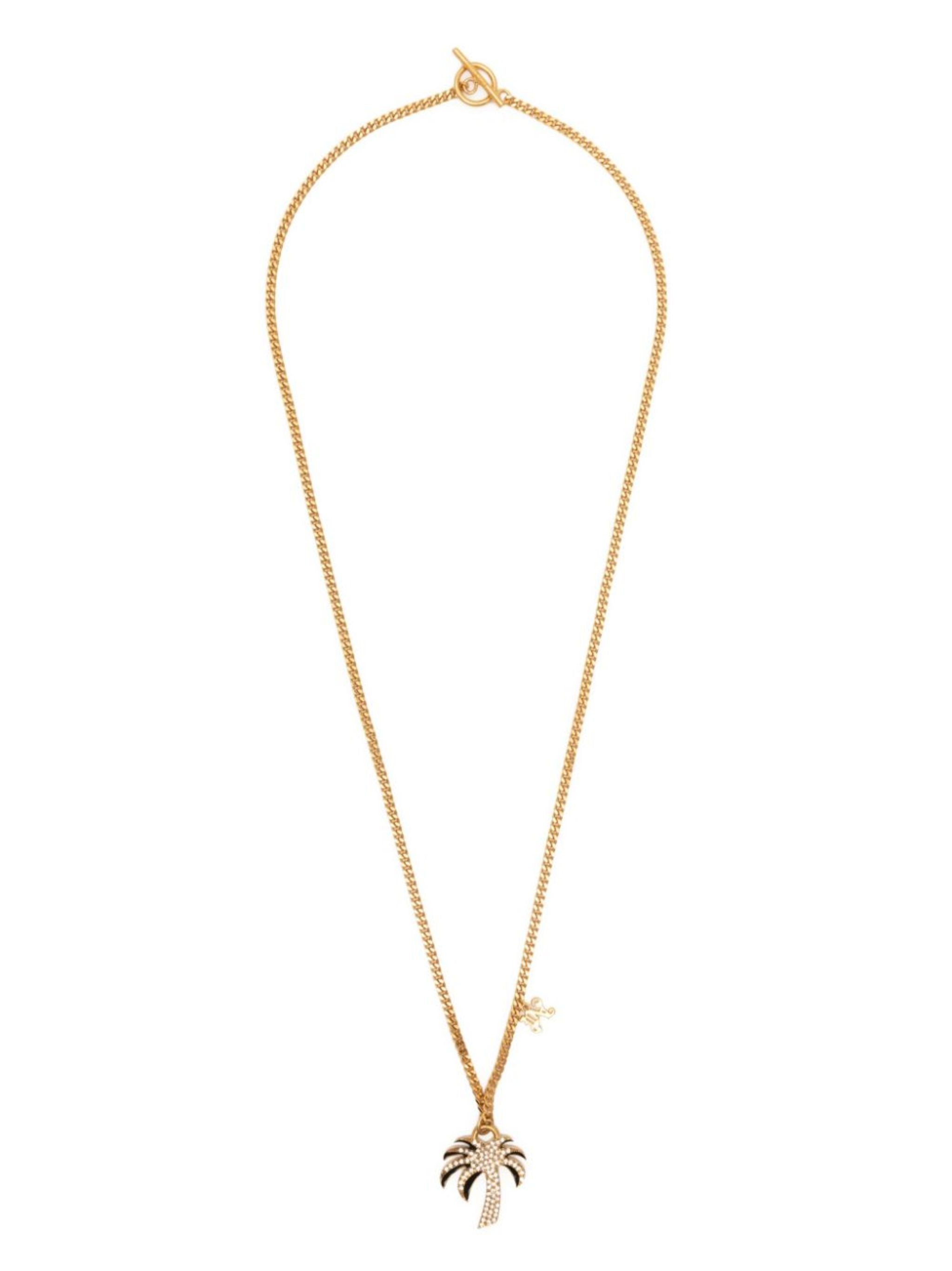 Palm rhinestone-embellished chain necklace - 3