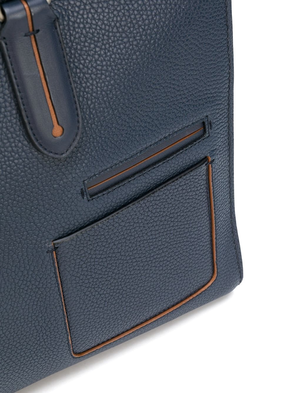 multi-pocket leather briefcase - 4