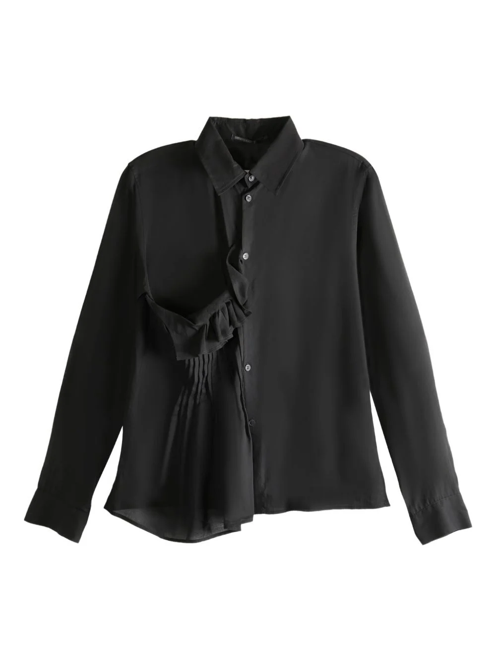 pleated ruffle shirt - 1