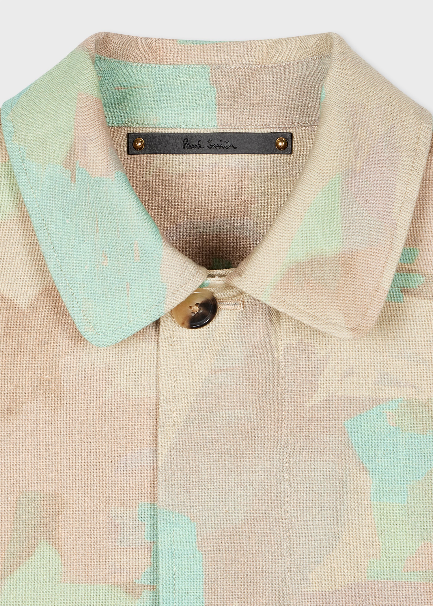 Cotton-Linen 'Photomontage' Print Field Jacket - 2