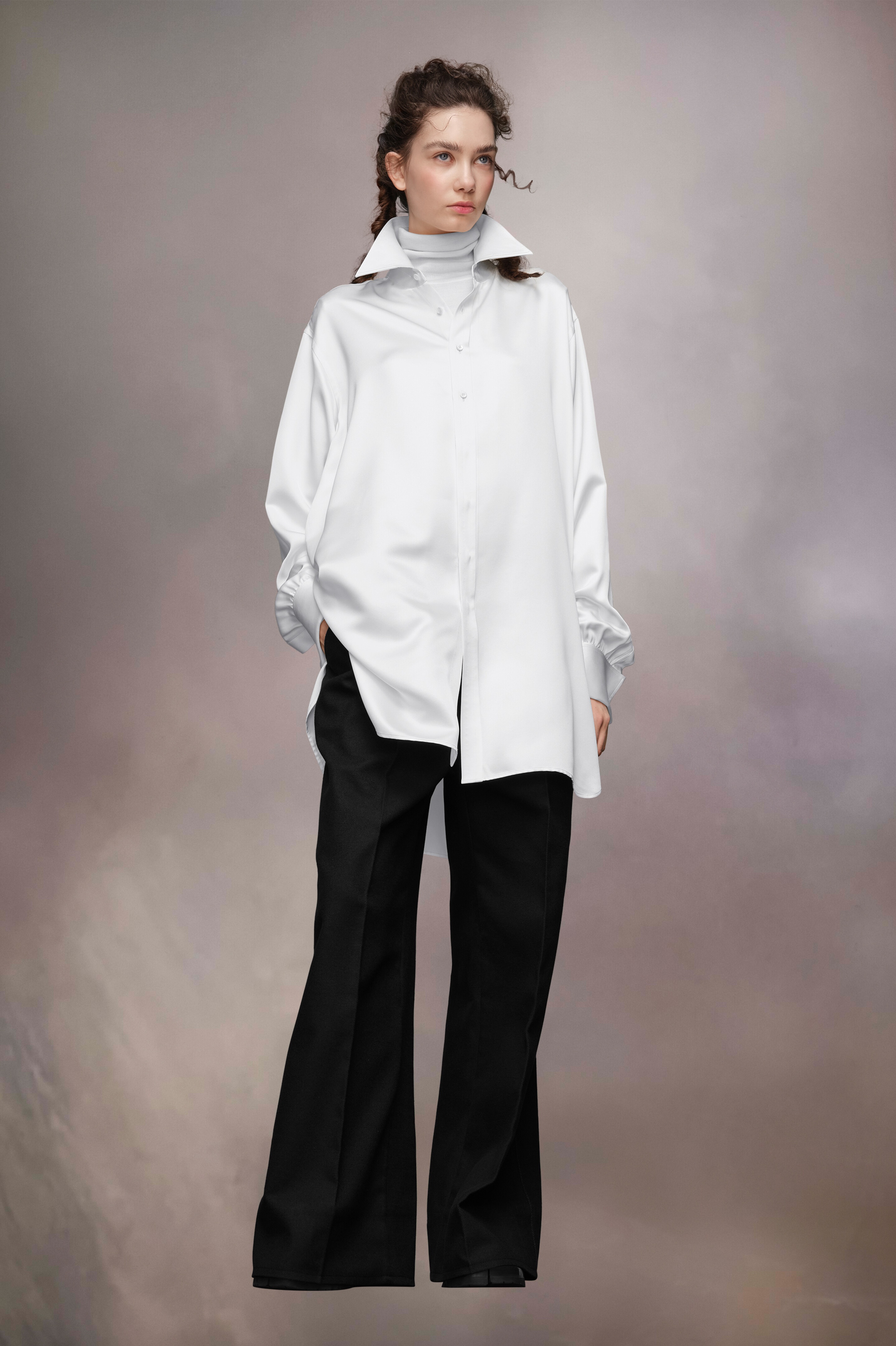 Silk Shirt Dress - 3