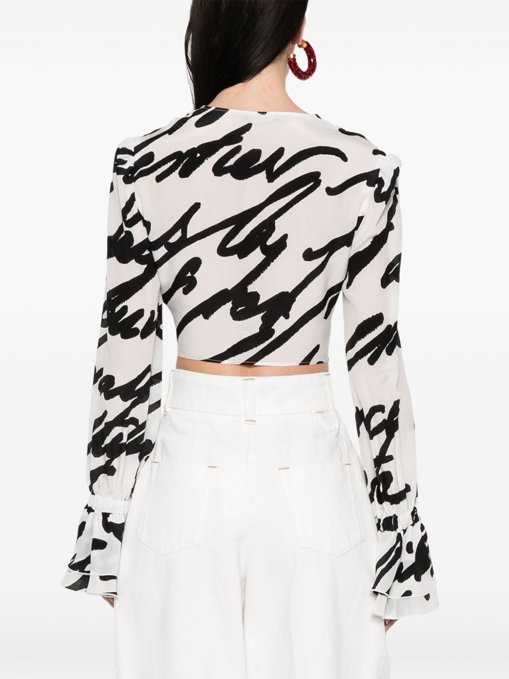 Love Letter-print blouse - 4