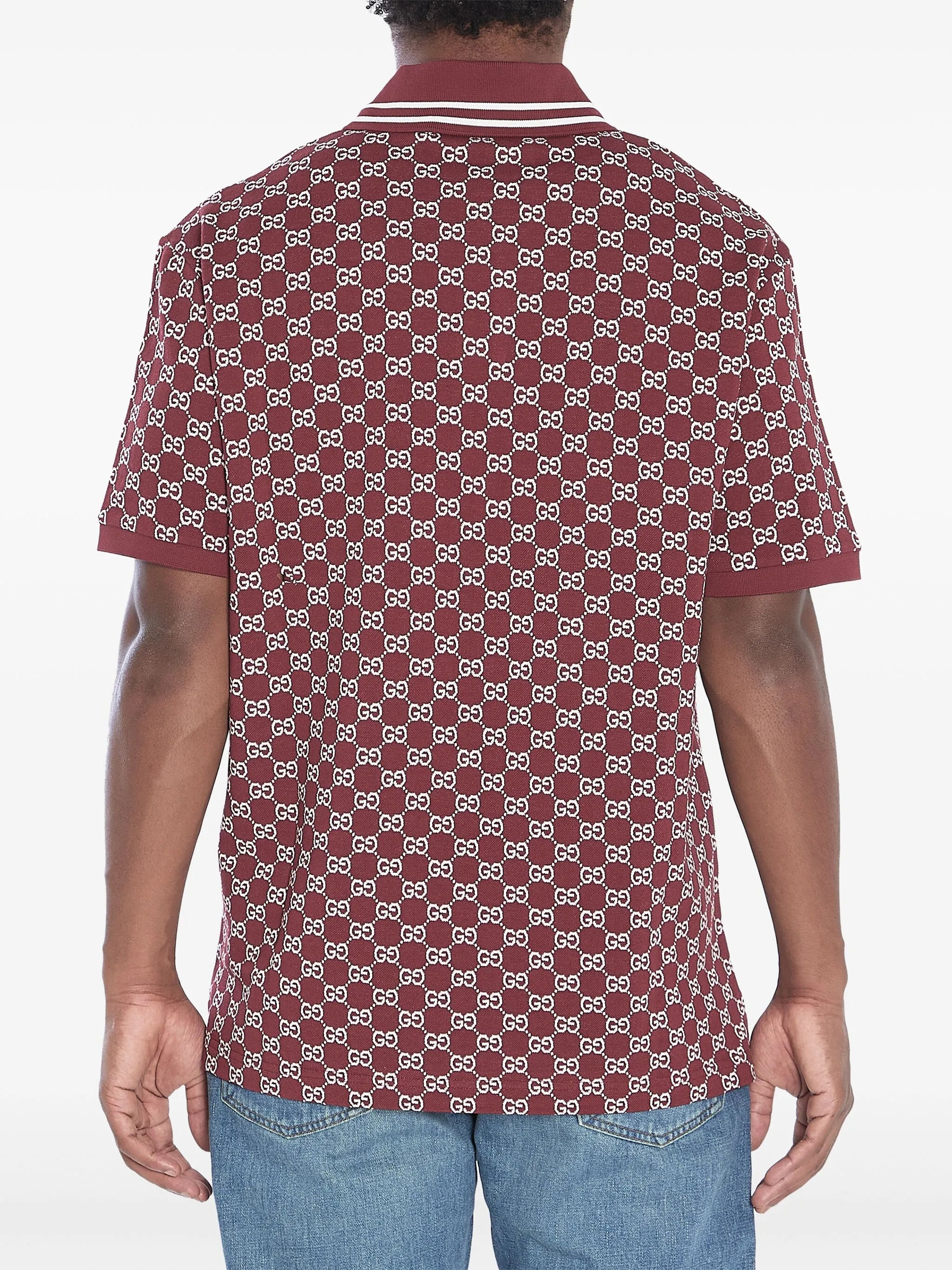 Gucci Ribbed Jacquard Polo Shirt - 4