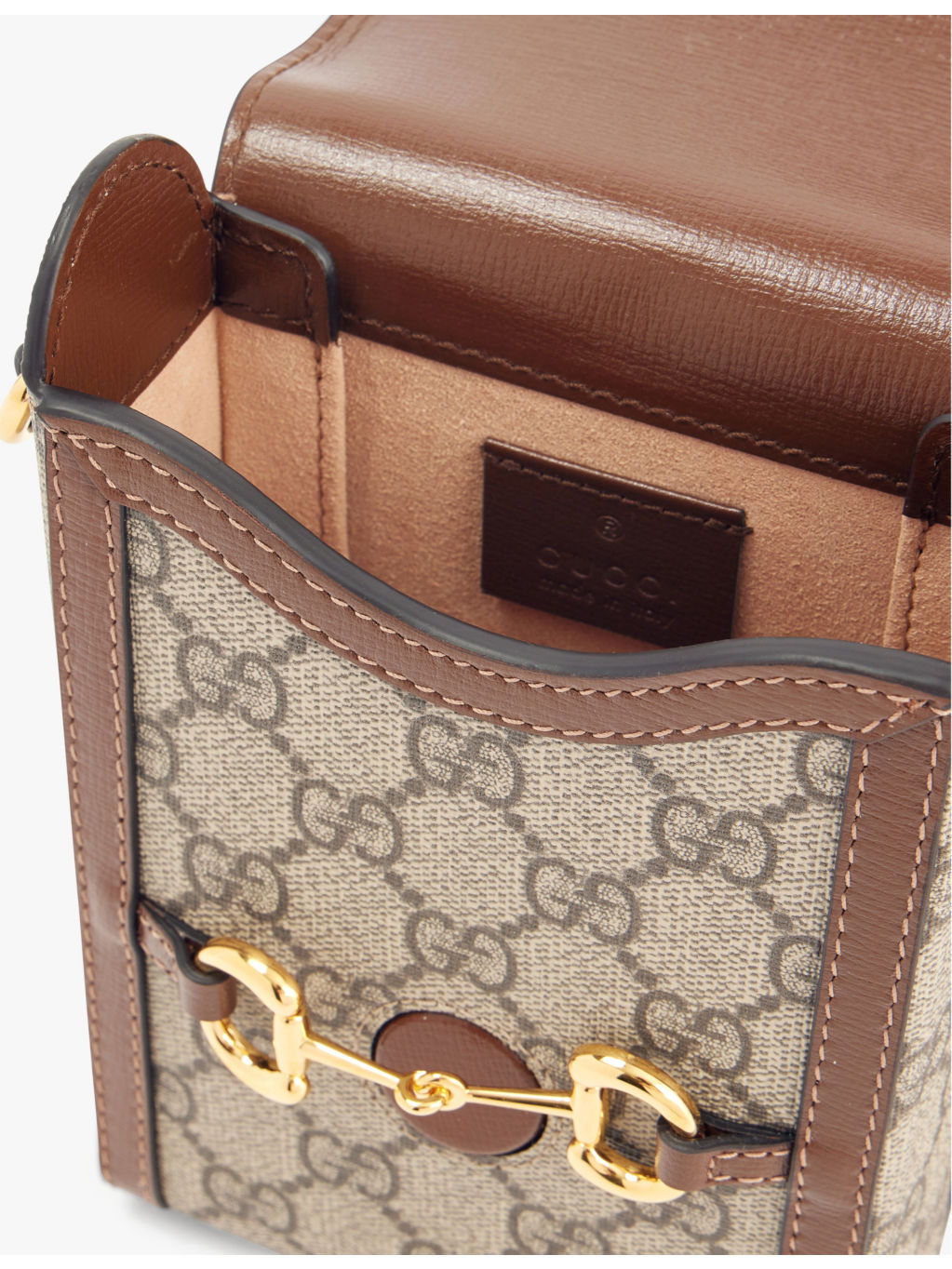 Monogram-print horsebit-embellished coated-canvas cross-body bag - 5