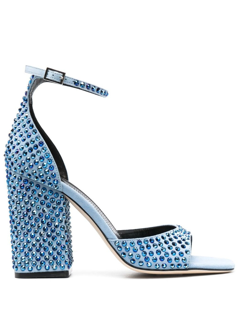 Holly Fiona 100mm rhinestone sandals 1