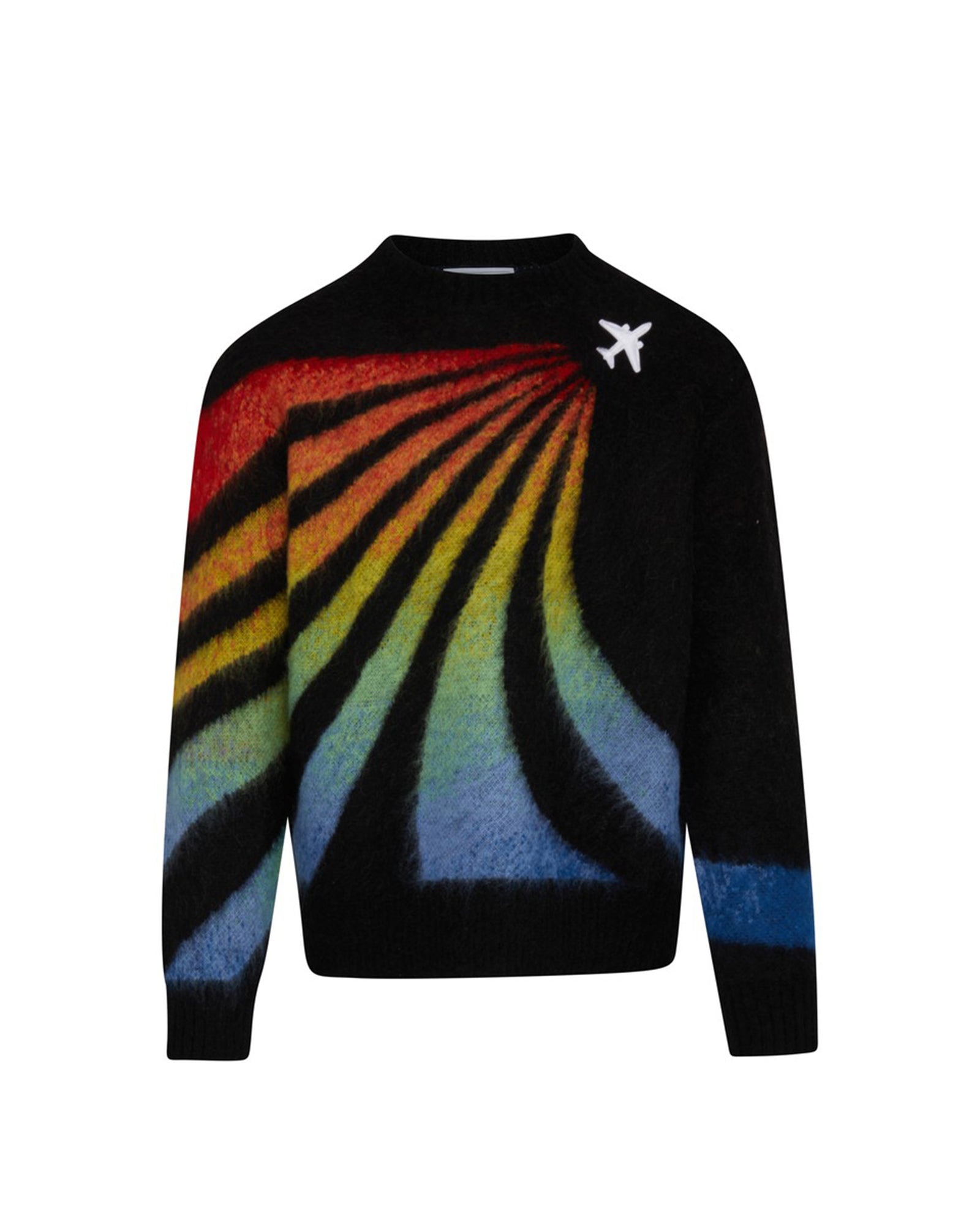 Mohair Blend Printed Crew Neck Jumper - 1