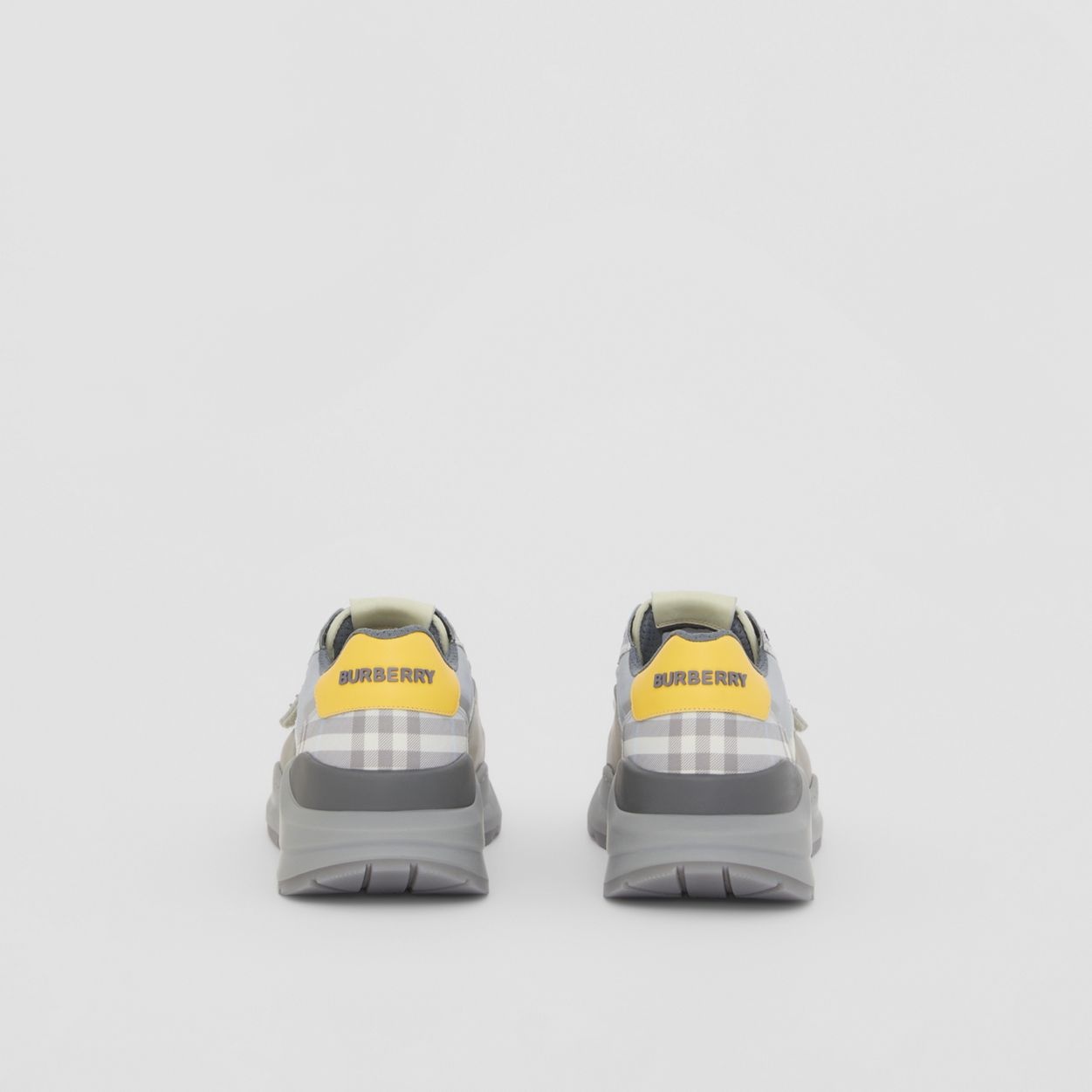 Vintage Check Nylon, Leather and Cotton Sneakers - 5