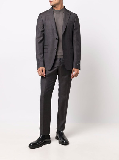 Z Zegna checked single-breasted wool suit outlook