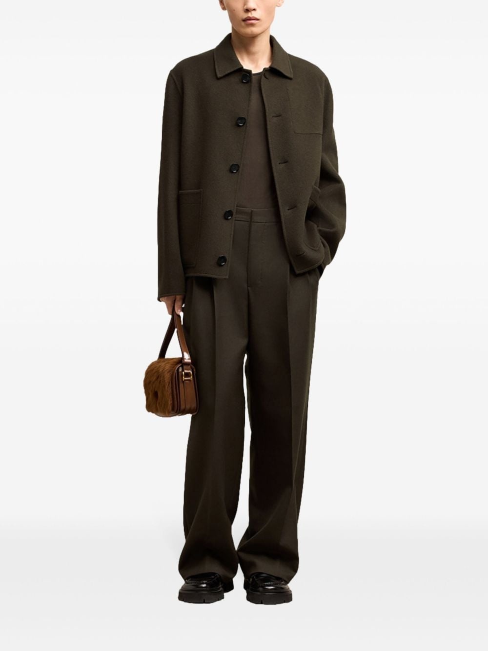 boxy wool-cashmere blend jacket - 2