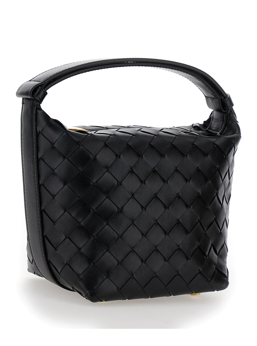 Bottega Veneta Women 'Candy Wallace' Black Handbag With Intrecciato Motif In Leather Woman - 3