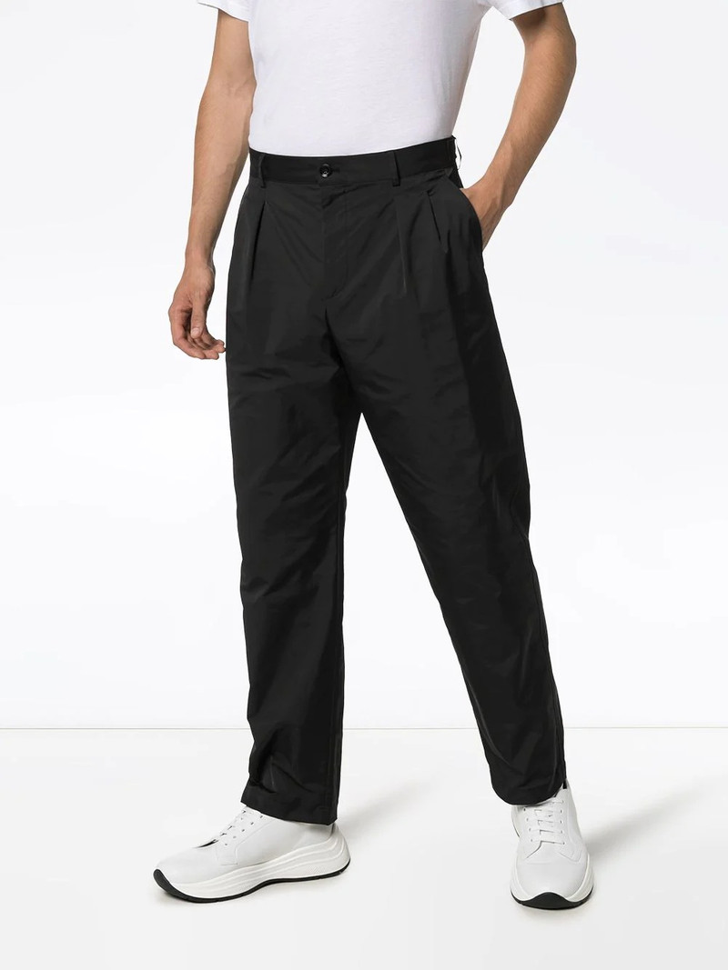 pleated straight leg trousers 3