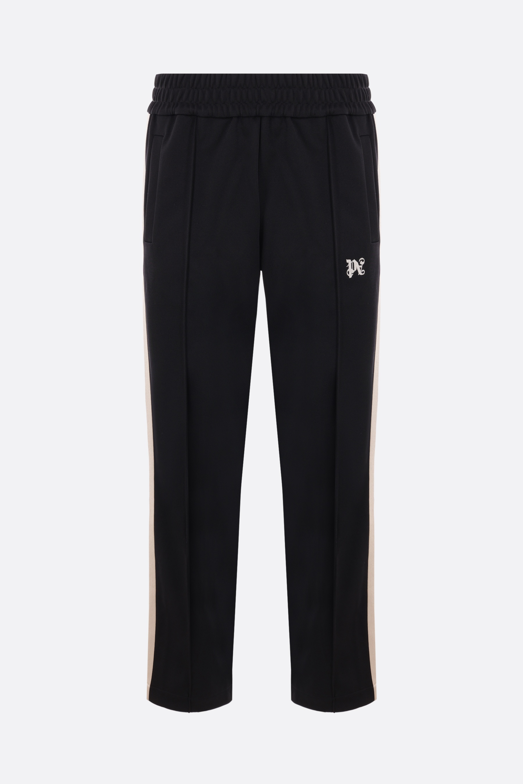 TECHNICAL JERSEY TRACKSUIT PANTS WITH MONOGRAM LOGO - 1