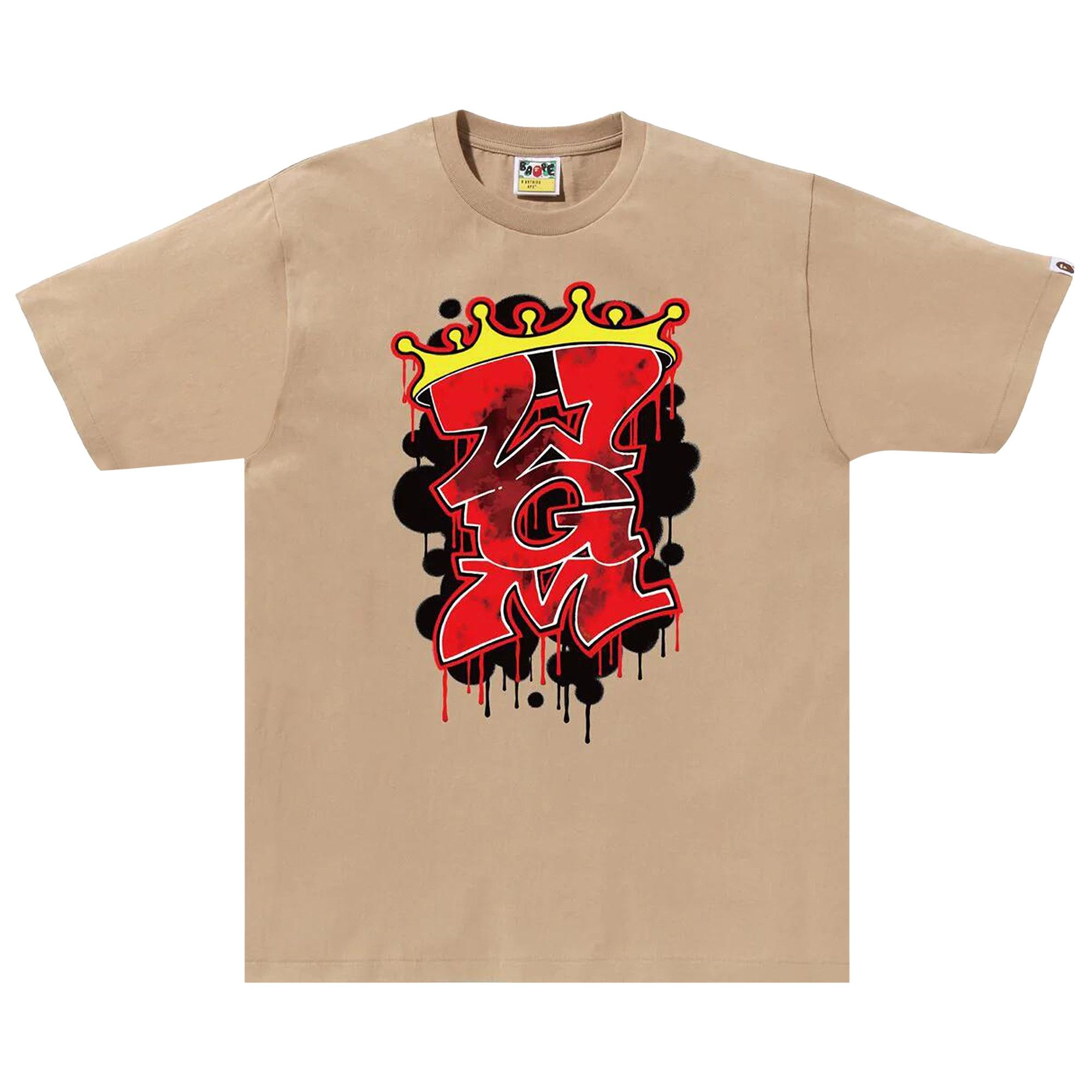 BAPE Graffiti WGM Tee 'Beige' - 1