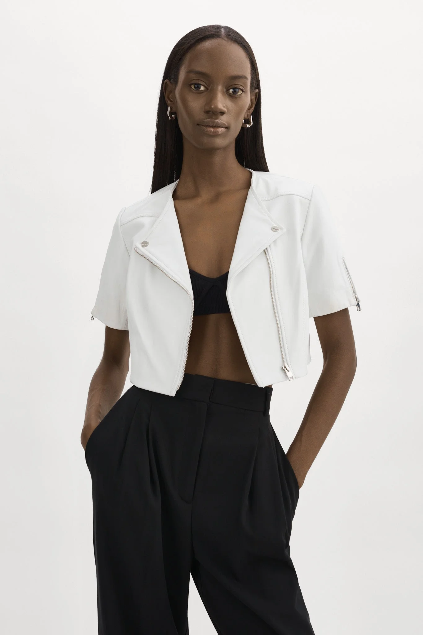 KIRSI | Cropped Biker Jacket - 1