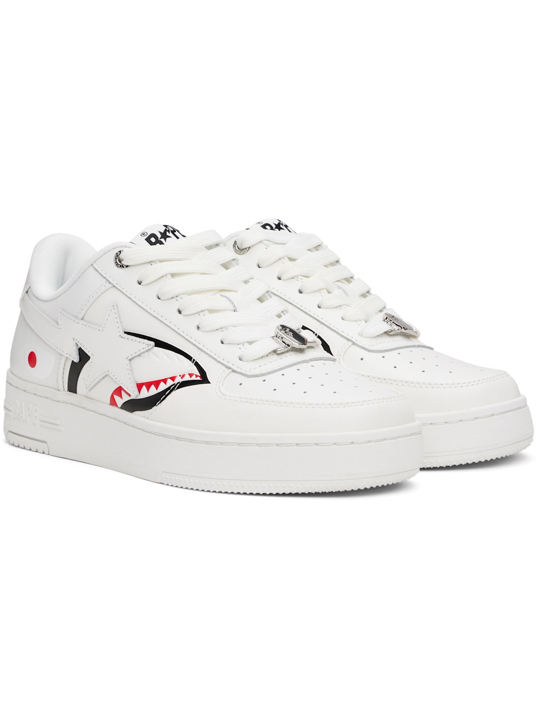 White STA Shark Sneakers - 4