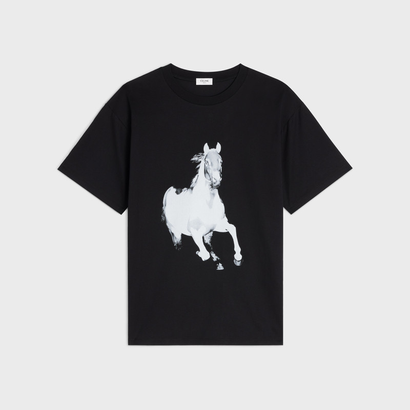 LOOSE HORSE T-SHIRT IN COTTON JERSEY 1