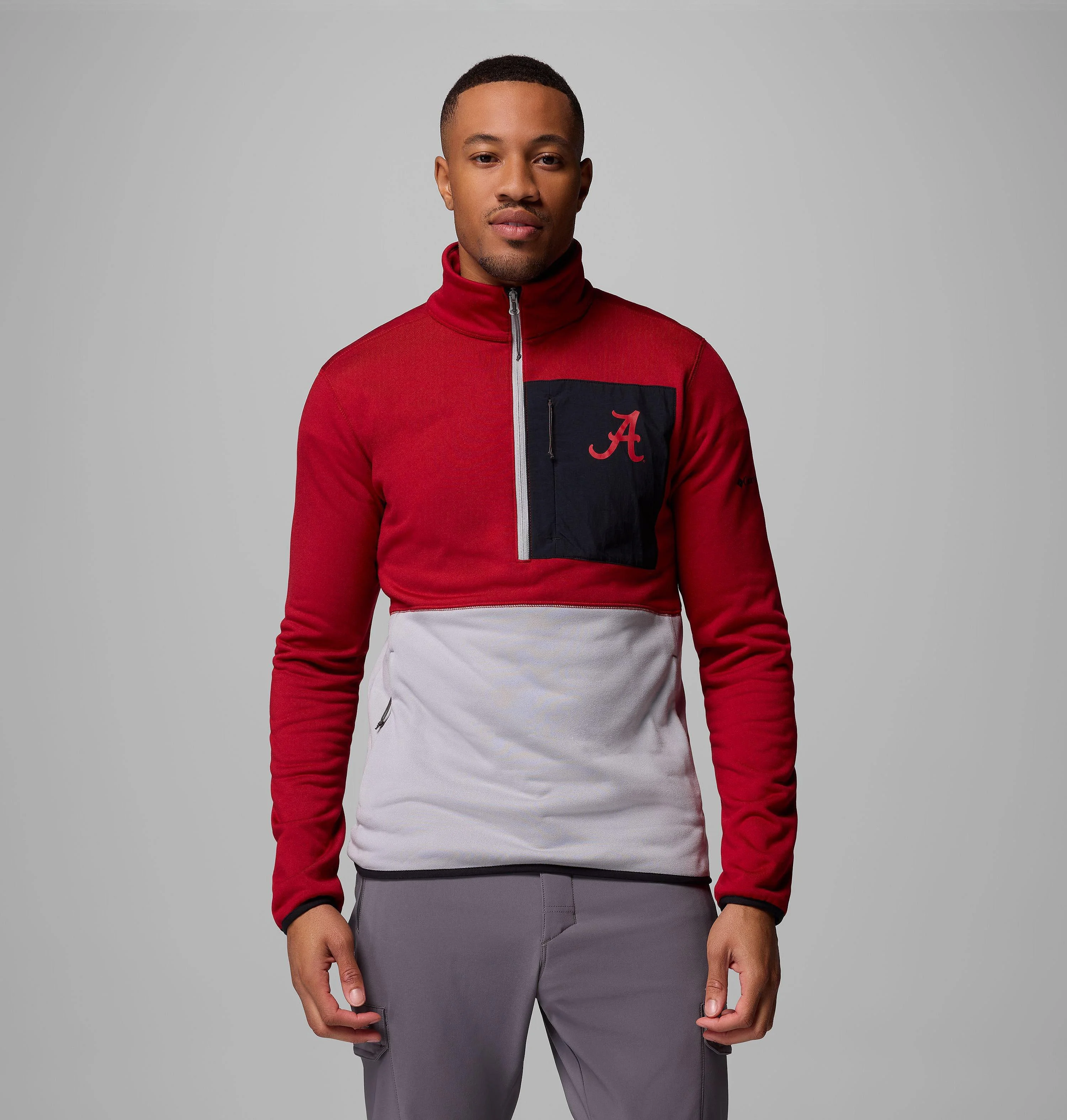 Men's Collegiate Columbia Hike Half Zip Jacket - Alabama - 1