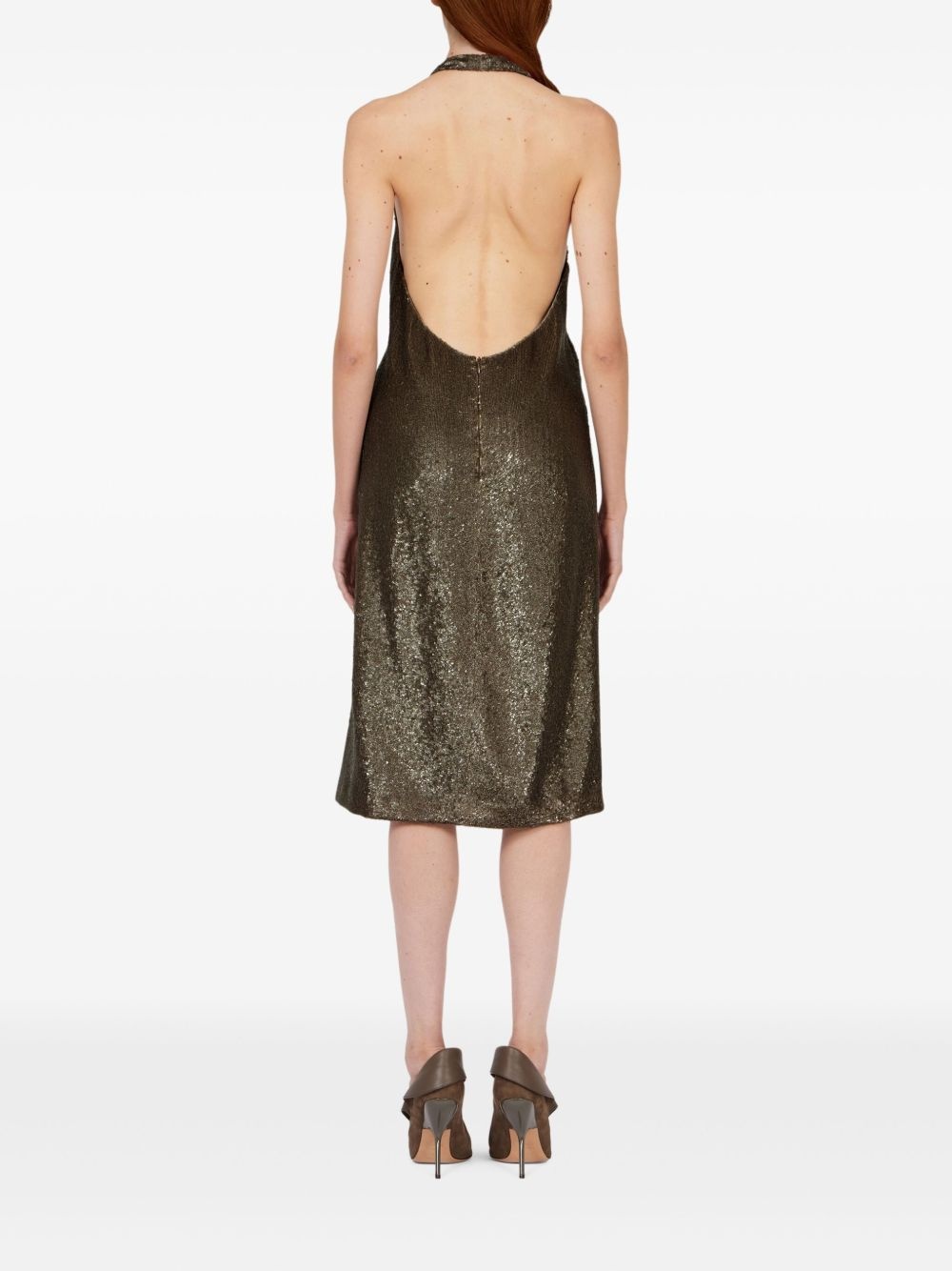 sequinned midi dress - 3