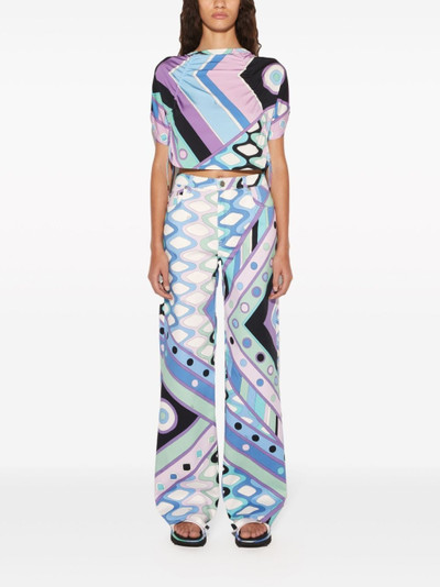 PUCCI Vivara-print wide-leg trousers outlook