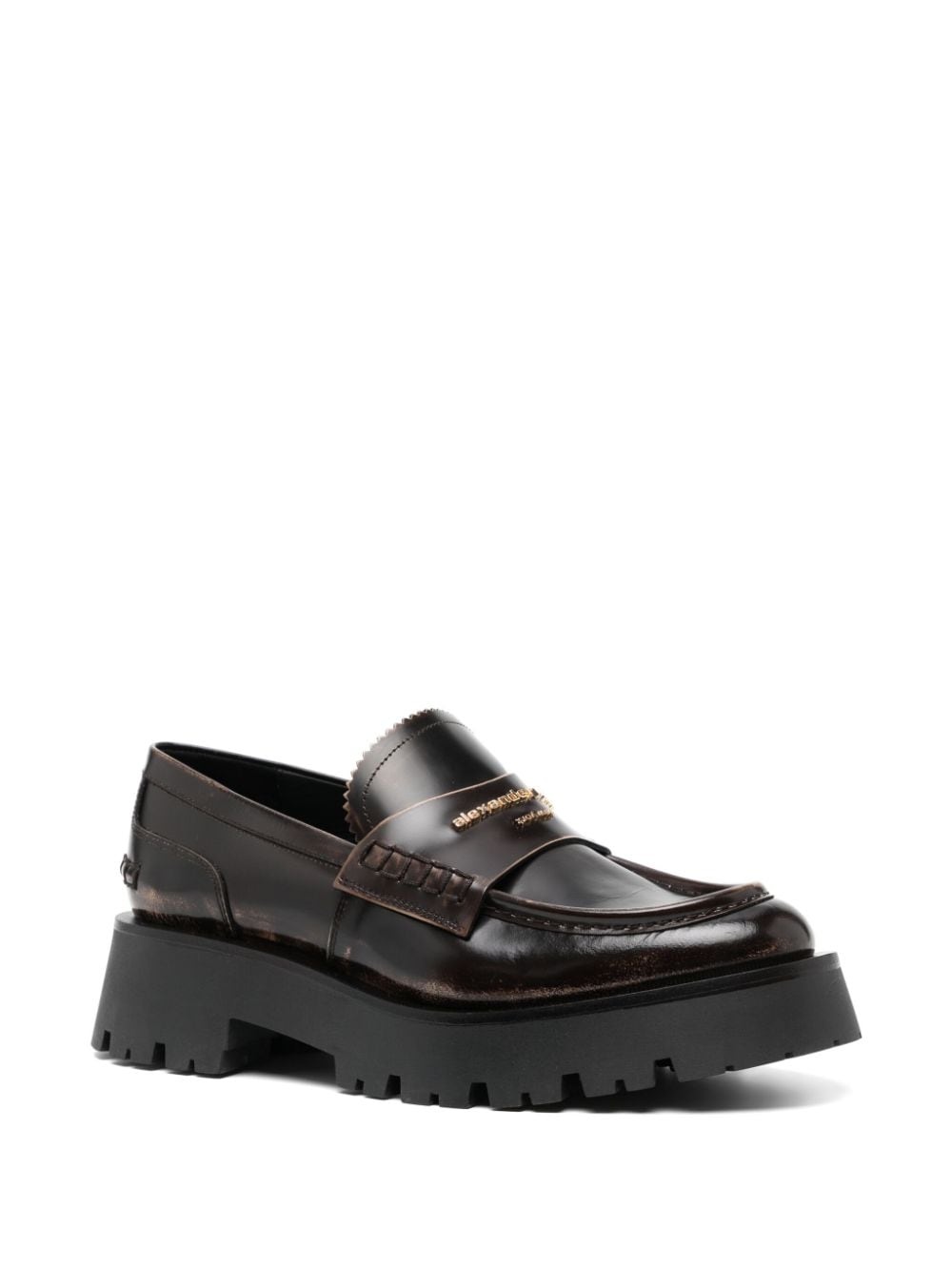 Carter 45mm mid-heel leather loafer - 2