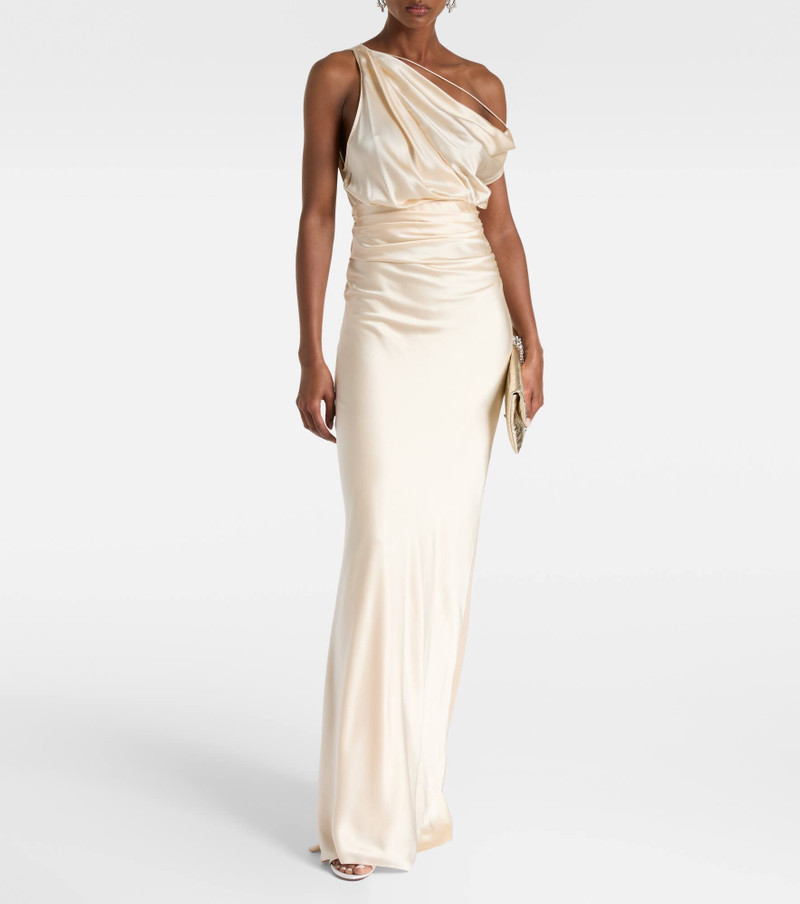 THE SEI Draped silk satin gown outlook