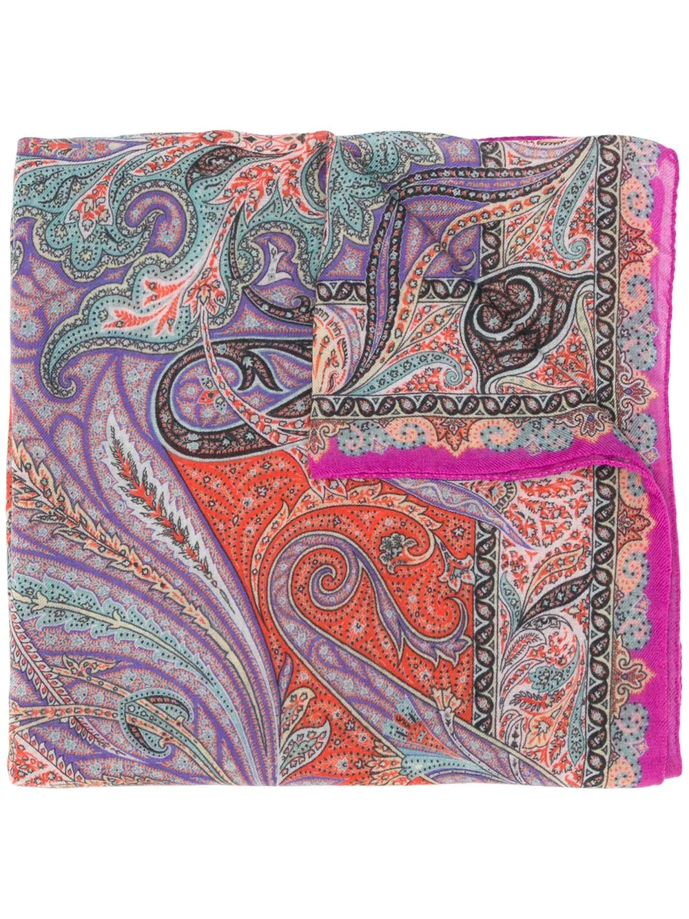 paisley-print cashmere scarf - 1