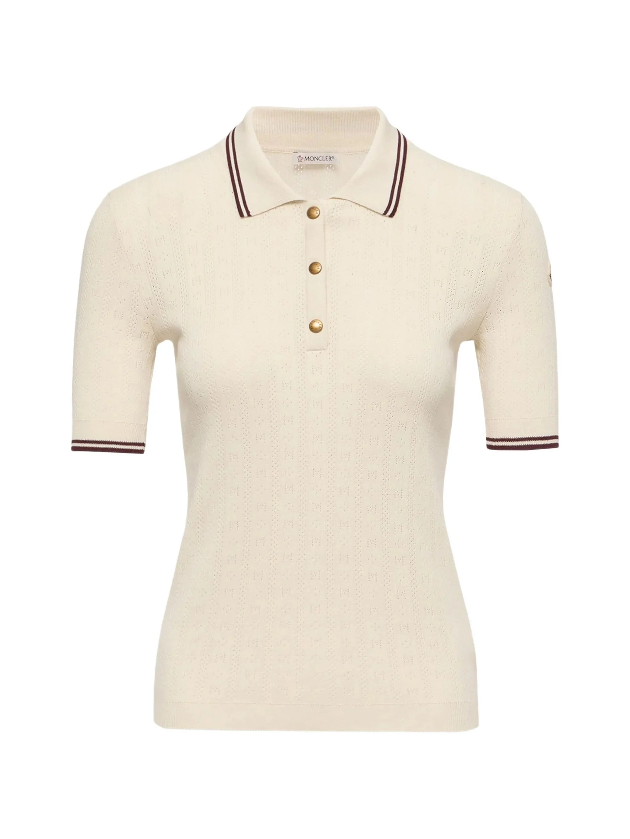 striped polo shirt - 1