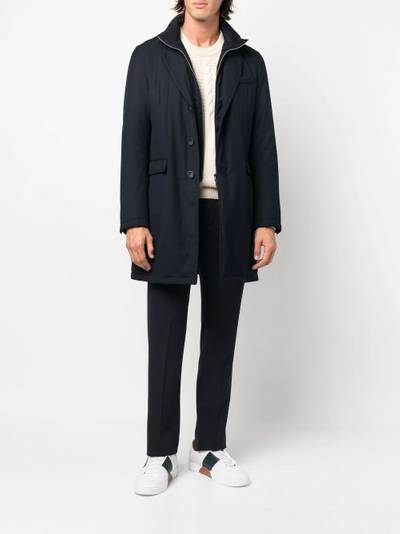 Herno fitted single-breasted button coat outlook