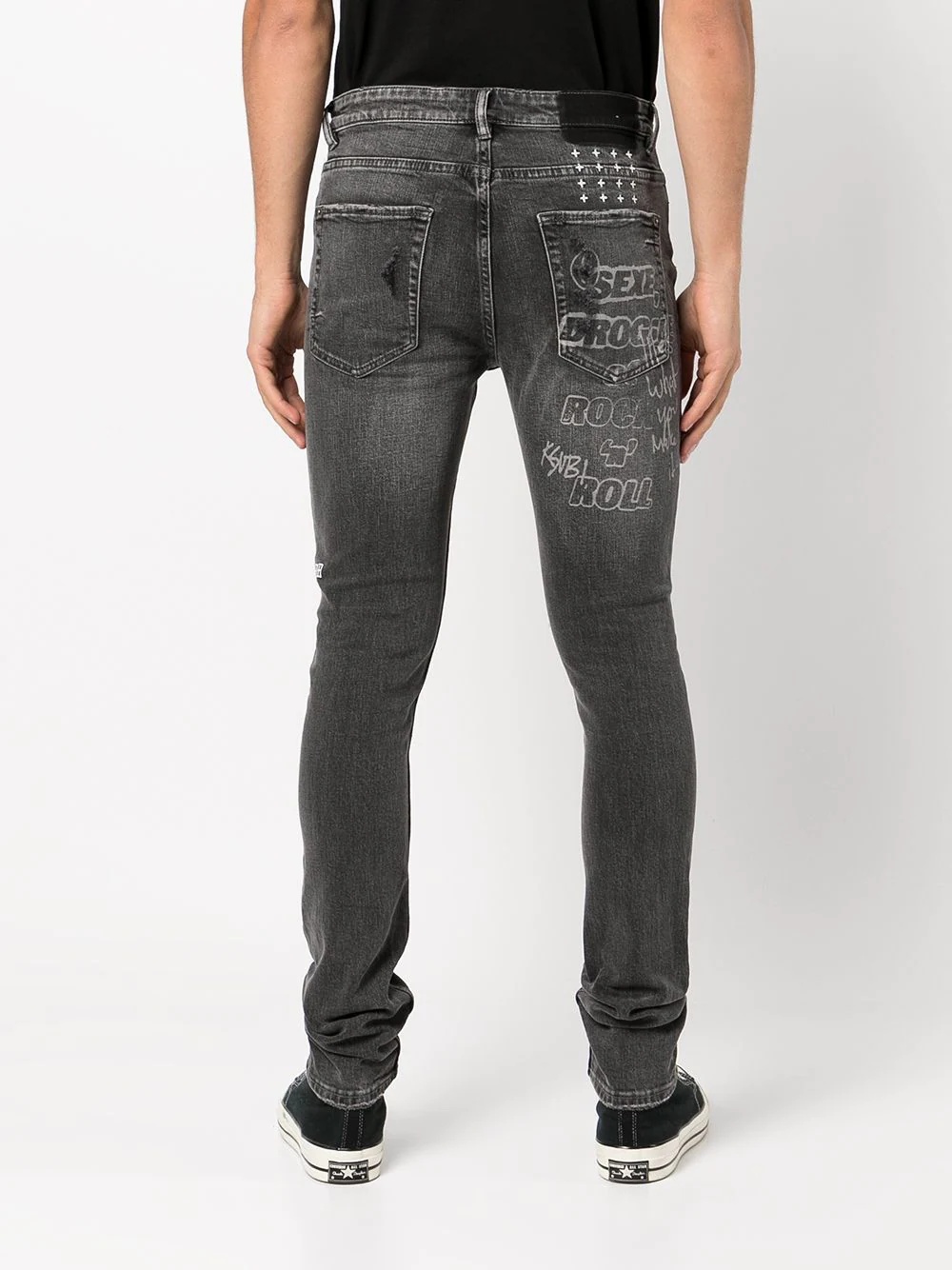 distressed-detail skinny jeans - 4