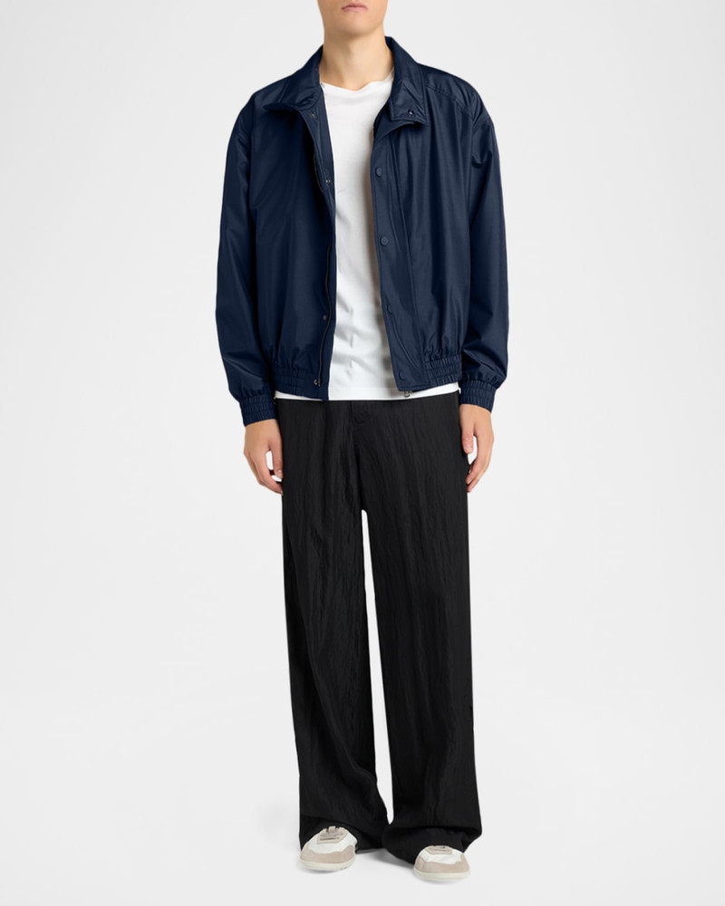 GIORGIO ARMANI Men & apos;s Oversized Snap-Front Bomber Jacket outlook