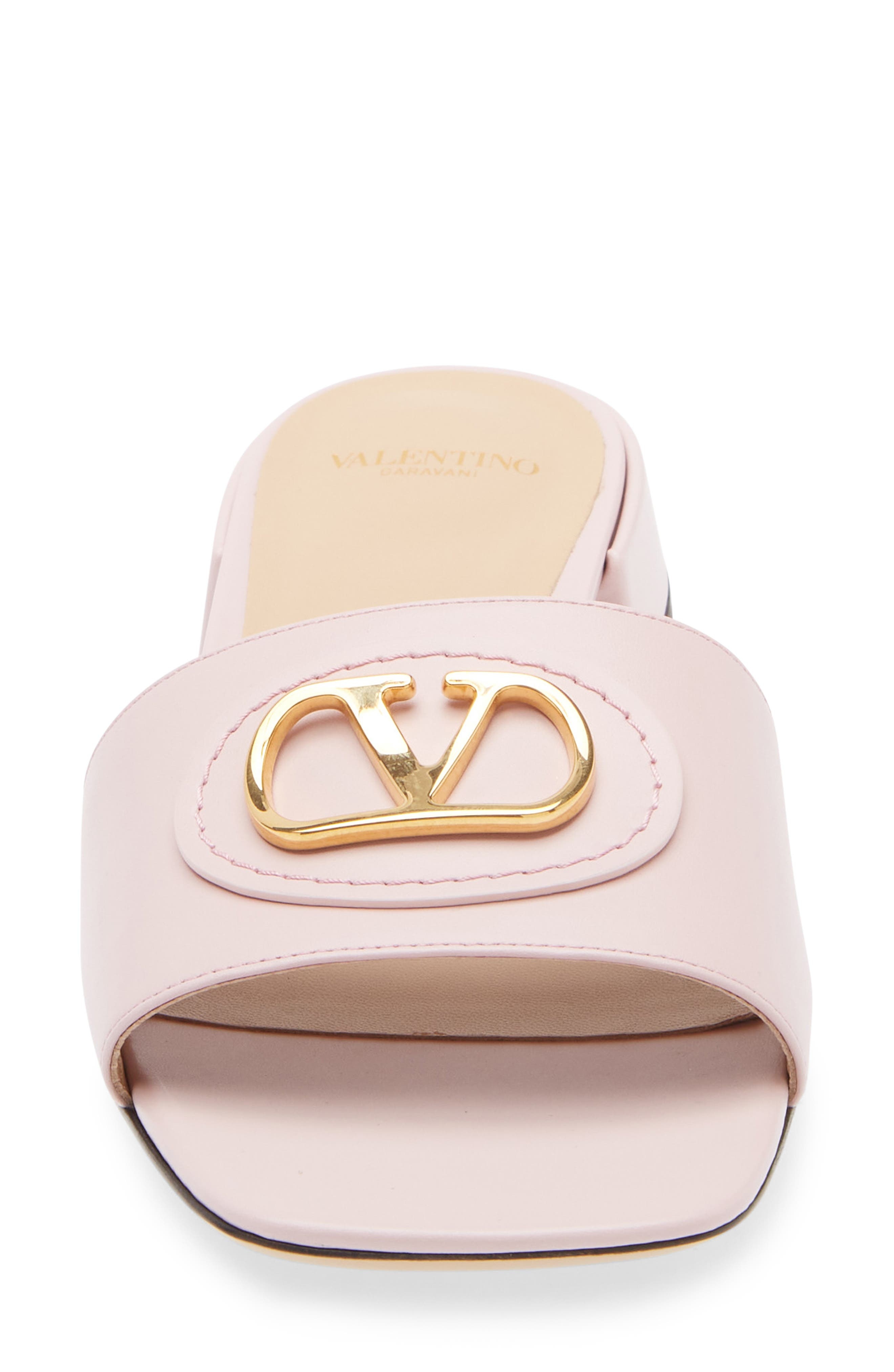 Valentino Garavani VLOGO Slide Sandal in Water Rose at Nordstrom - 4