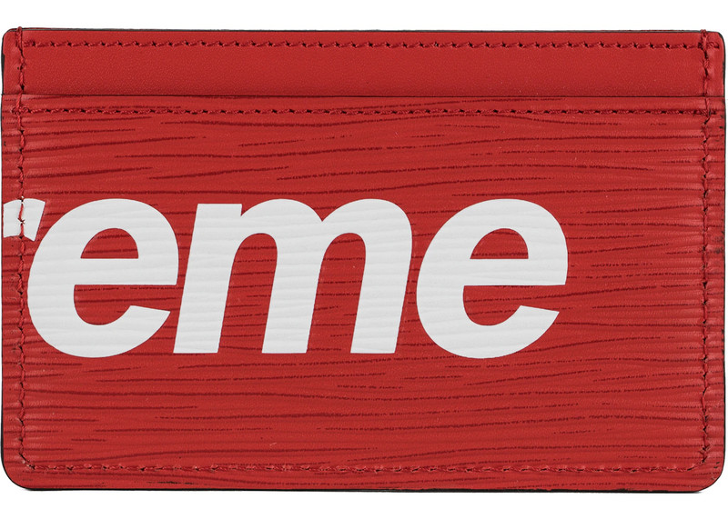 Louis Vuitton Louis Vuitton x Supreme Porte Carte Simple Epi Red outlook