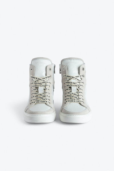 Zadig & Voltaire ZV1747 High Flash High-Top Crinkled Sneakers outlook