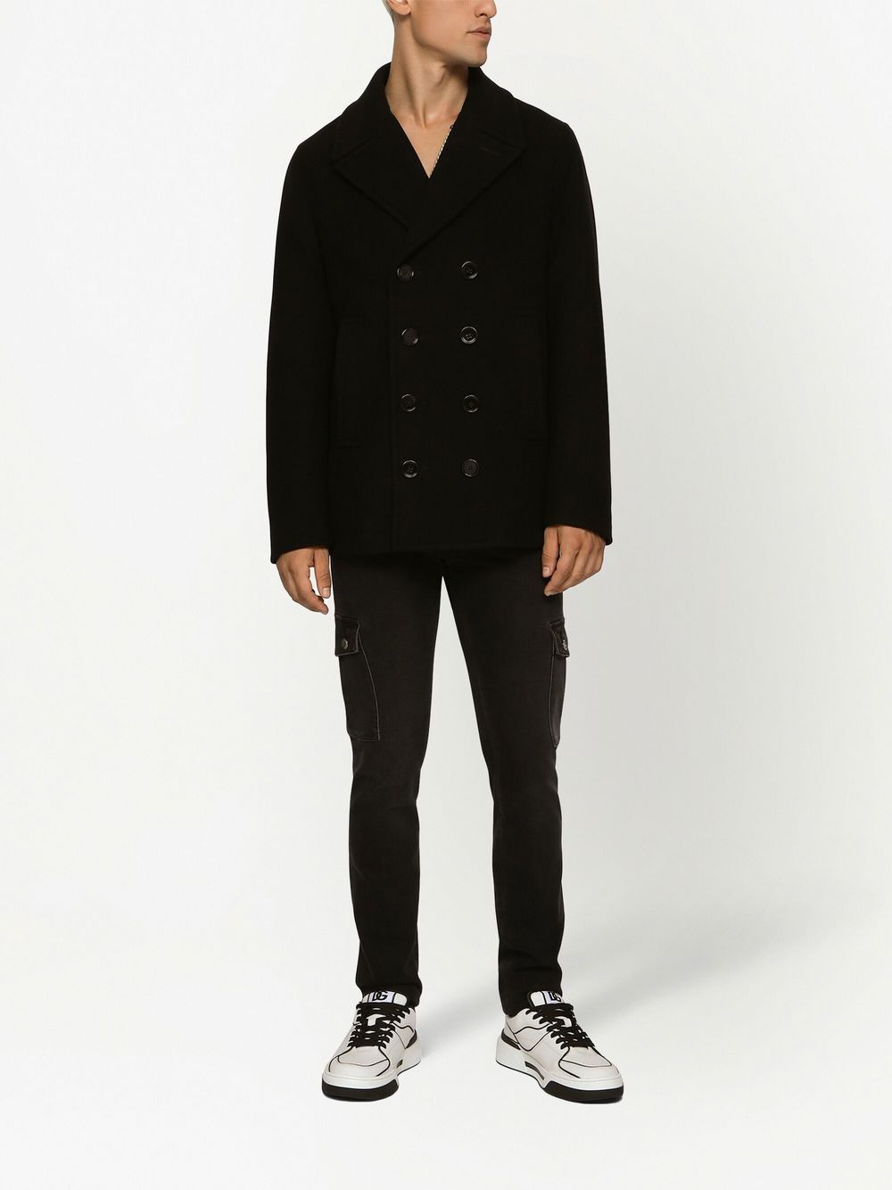 DG Essentials wool-blend peacoat - 3